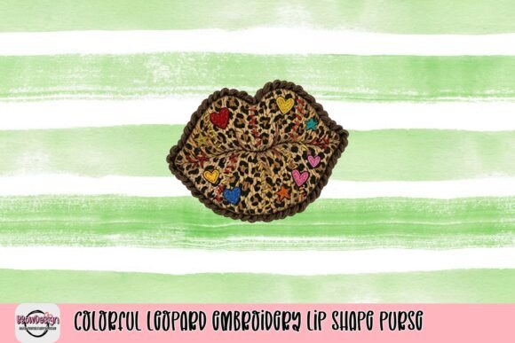 Colorful Leopard Embroidery Lip Shape Purse: A Designer’s Review