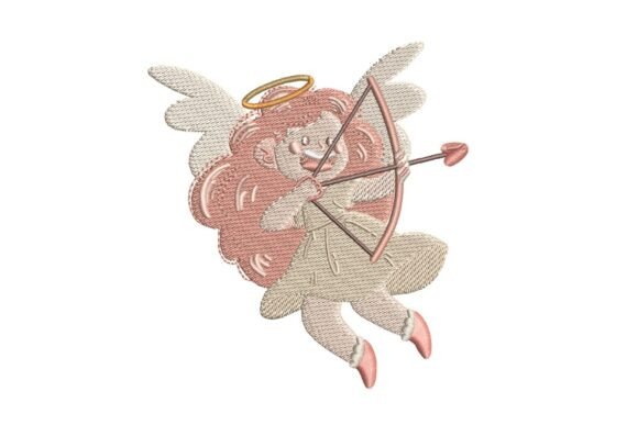 Cupid Drawing Bow Embroidery