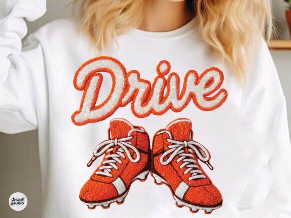 Drive Football Cleats Faux Embroidery