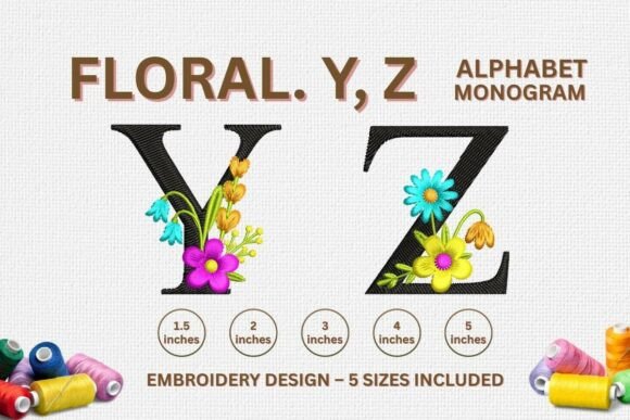 Floral Embroidery Letter Designs Y, Z: A Designer’s Review