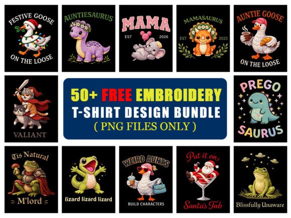 Review: Embroidery T-Shirt PNG Bundle Free for Seasonal Crafts
