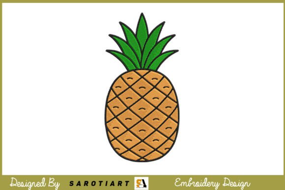 Summer Pineapple Embroidery Design: A Sweet Touch for Personalized Gifts